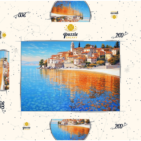 Mediterranean Village by Crystal-Clear Coast 200 Puzzle Schachtel 3D Modell