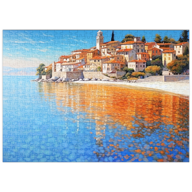 Darstellung des Puzzle Motivs Mediterranes Dorf bei Crystal-Clear Coast - Puzzleteile: 500