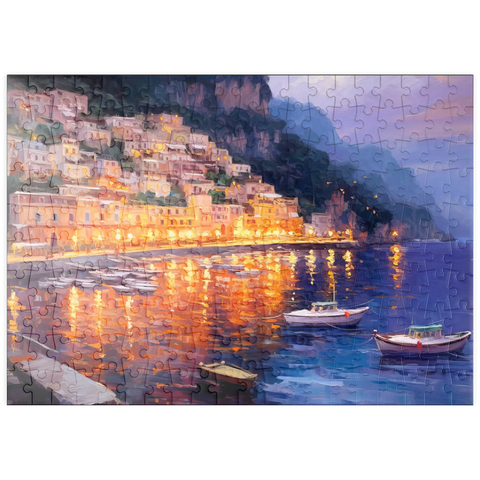 puzzleplate Positano at Twilight with Reflections 200 Puzzle
