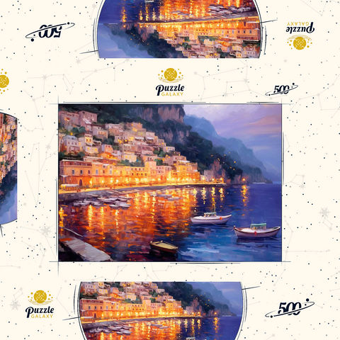 Positano at Twilight with Reflections 500 Puzzle Schachtel 3D Modell