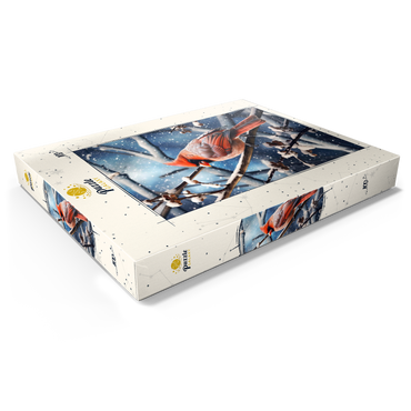 Northern Cardinal in Winter Snow 100 Puzzle Schachtel Ansicht1