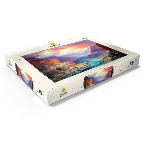 Grand Canyon Sunset Over Colorado River 100 Puzzle Schachtel Ansicht1