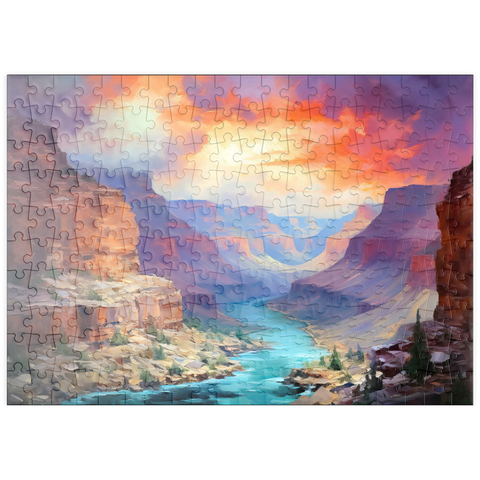 puzzleplate Grand Canyon Sunset Over Colorado River 200 Puzzle