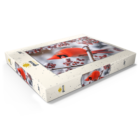 Northern Cardinal on Snowy Branch 200 Puzzle Schachtel Ansicht1