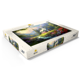 Alternative Darstellung des Puzzle-Motivs Charmante Kirche in einem Bergtal – Puzzleteile: 200