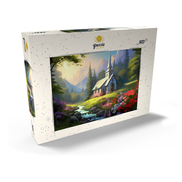 Charming Church in a Mountain Valley 500 Puzzle Schachtel Ansicht2