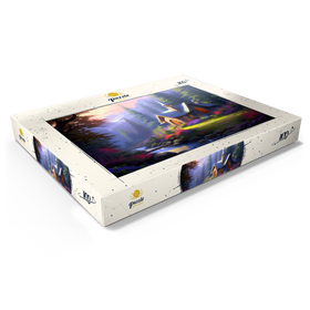 Darstellung des Puzzle Motivs Steinkapelle in stiller Waldlichtung - Puzzleteile: 100