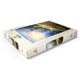 Darstellung des Puzzle Motivs Bergkapelle in Mitten einer farbenfroher Wiese - Puzzleteile: 100