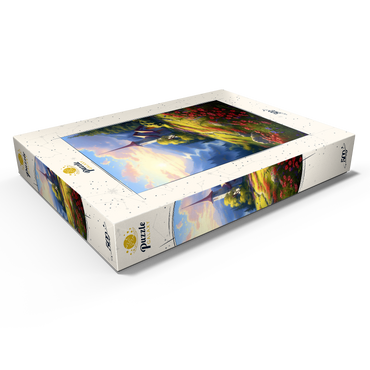 Mountain Chapel with Vibrant Meadow 500 Puzzle Schachtel Ansicht1