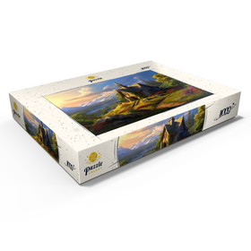 Darstellung des Puzzle Motivs Charmante Steinkapelle im Bergtal - Puzzleteile: 1000