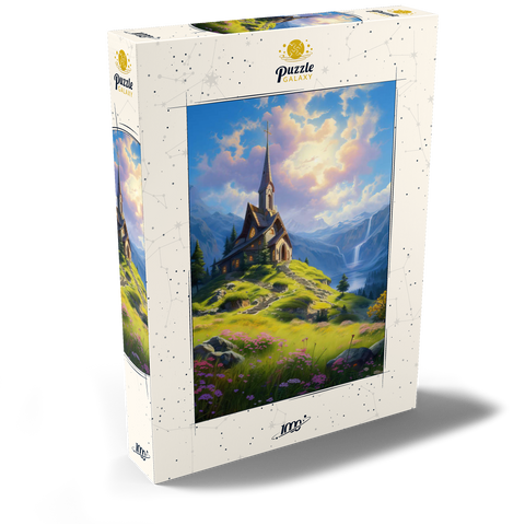 Chapel on a Sunlit Mountain 1000 Puzzle Schachtel Ansicht2