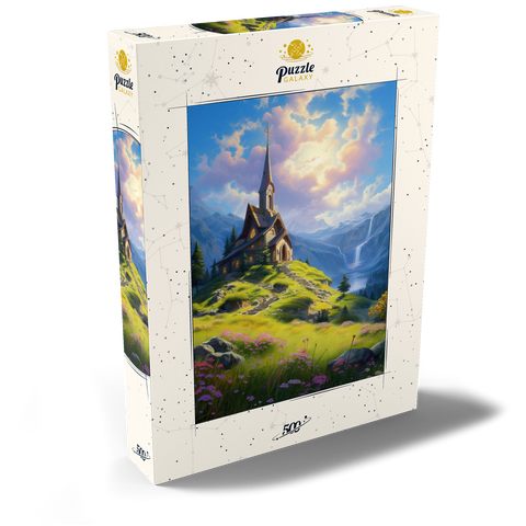 Chapel on a Sunlit Mountain 500 Puzzle Schachtel Ansicht2
