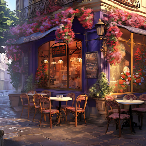 Charming Parisian Café Corner 1000 Puzzle 3D Modell