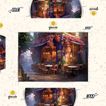 Charming Parisian Café Corner 1000 Puzzle Schachtel 3D Modell