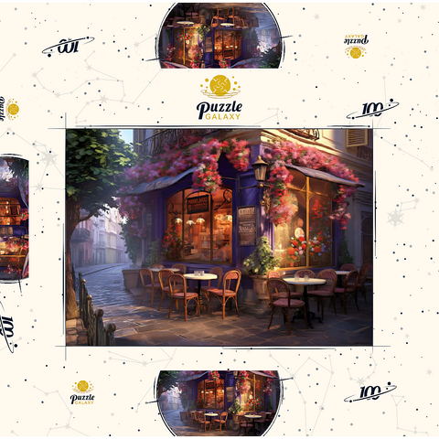Charming Parisian Café Corner 100 Puzzle Schachtel 3D Modell