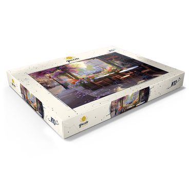 Parisian Sidewalk Café in Bloom 100 Puzzle Schachtel Ansicht1