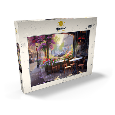 Parisian Sidewalk Café in Bloom 100 Puzzle Schachtel Ansicht2