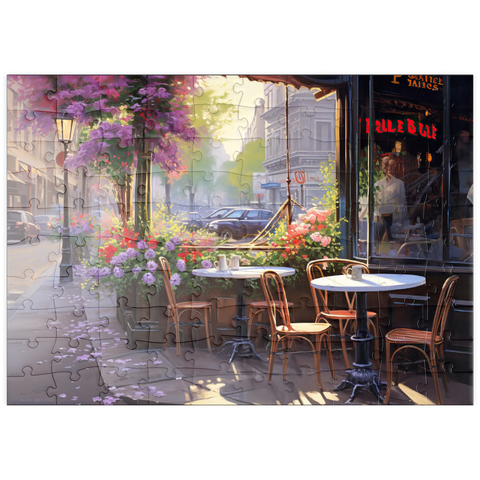 puzzleplate Parisian Sidewalk Café in Bloom 100 Puzzle