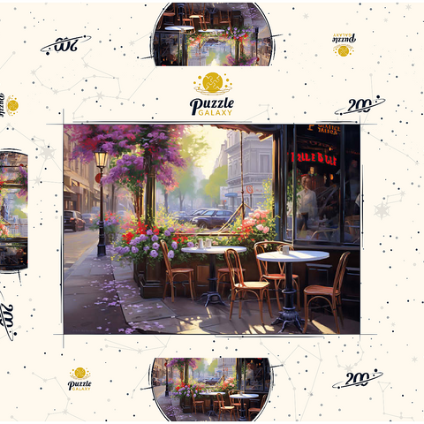 Parisian Sidewalk Café in Bloom 200 Puzzle Schachtel 3D Modell