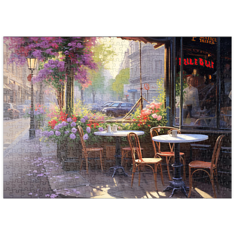 puzzleplate Parisian Sidewalk Café in Bloom 500 Puzzle