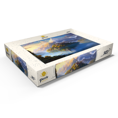 Lake Bled Island and Alpine Peaks 500 Puzzle Schachtel Ansicht1