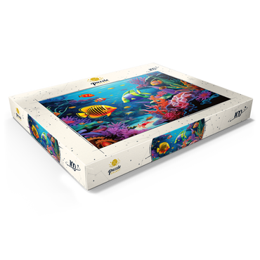 Vibrant Tropical Coral Reef Scene 100 Puzzle Schachtel Ansicht1