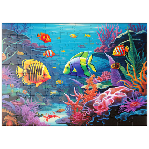 puzzleplate Vibrant Tropical Coral Reef Scene 100 Puzzle