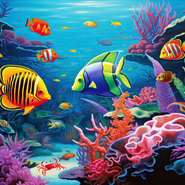 Vibrant Tropical Coral Reef Scene 100 Puzzle 3D Modell