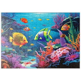 Darstellung des Puzzle Motivs Lebendige tropische Korallenriff-Szene - Puzzleteile: 200