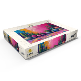 Darstellung des Puzzle Motivs Bunte Kakteen- und Sukkulentenausstellung - Puzzleteile: 1000