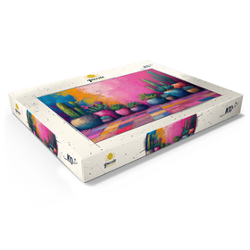 Darstellung des Puzzle Motivs Bunte Kakteen- und Sukkulentenausstellung - Puzzleteile: 100
