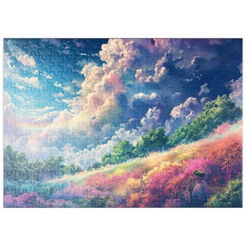 puzzleplate Vibrant Meadow Under Rainbow Clouds 200 Puzzle