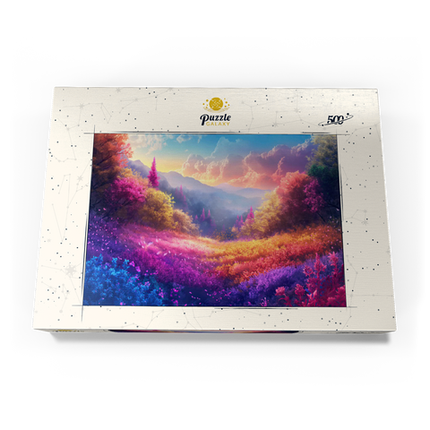Vivid Rainbow Forest Valley 500 Puzzle Schachtel Ansicht3