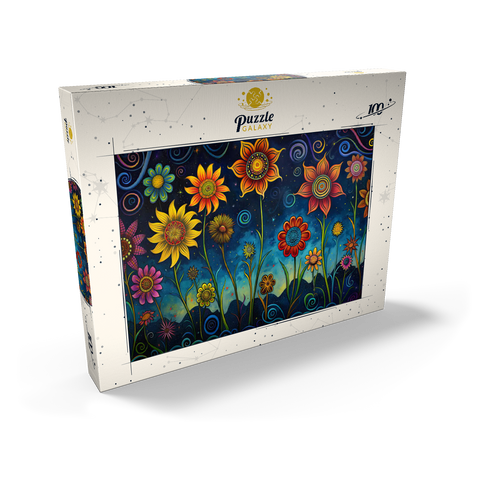 Whimsical Nighttime Flower Garden 100 Puzzle Schachtel Ansicht2