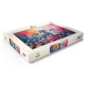 Alternative Darstellung des Puzzle-Motivs Wilde Pferde in pulsierender Traumlandschaft – Puzzleteile: 200