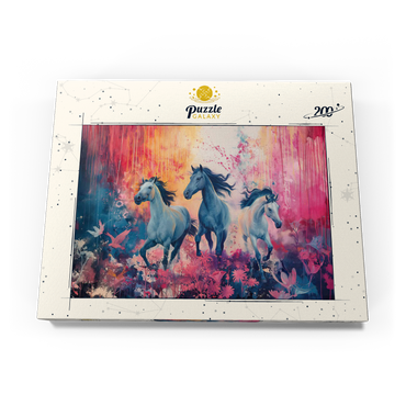 Darstellung des Puzzle Motivs Wild Horses in Vibrant Dreamscape 200 Puzzle Schachtel Ansicht3