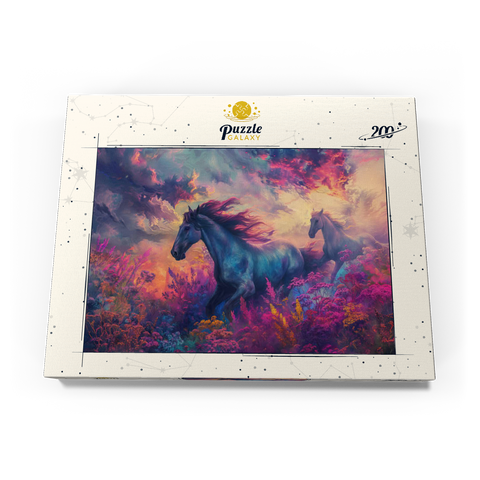 Majestic Horses in Vibrant Fantasy Landscape 200 Puzzle Schachtel Ansicht3