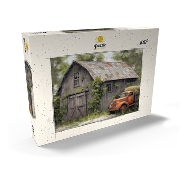 Rustic Barn and Vintage Hay Truck 1000 Puzzle Schachtel Ansicht2