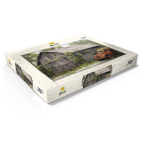 Alternative Darstellung des Puzzle-Motivs Rustikale Scheune und alter Heuwagen – Puzzleteile: 200