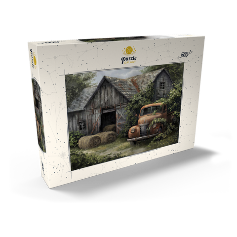 Weathered Barn with Classic Rusty Truck 500 Puzzle Schachtel Ansicht2