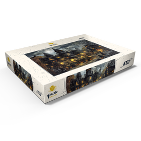Alternative Darstellung des Puzzle-Motivs Gespensterdorf bei Vollmond – Puzzleteile: 1000