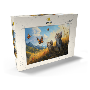 Kittens Watching Butterflies in Sunny Meadow 1000 Puzzle Schachtel Ansicht2