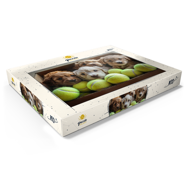 Adorable Puppies in Box with Tennis Balls 100 Puzzle Schachtel Ansicht1