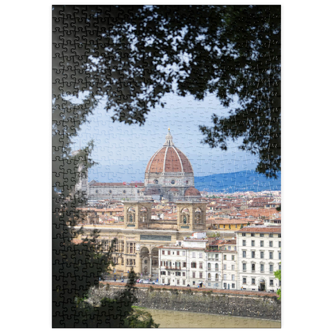 puzzleplate Florence Cathedral Framed by Trees 500 Puzzle