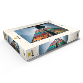 Darstellung des Puzzle Motivs Bunte Häuser am Kanal von Burano - Puzzleteile: 500