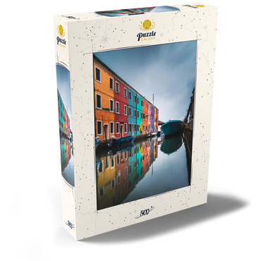 Colorful Houses Along Burano Canal 500 Puzzle Schachtel Ansicht2