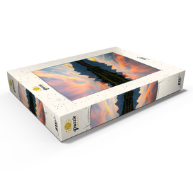 Alternative Darstellung des Puzzle-Motivs Sonnenuntergang Reflexion über Bergsee – Puzzleteile: 1000