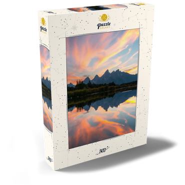 Darstellung des Puzzle Motivs Sunset Reflection Over Mountain Lake 500 Puzzle Schachtel Ansicht2