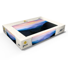 Darstellung des Puzzle Motivs Sonnenaufgang über den Smoky Mountain Ranges - Puzzleteile: 500