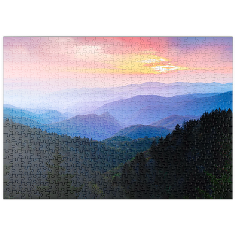puzzleplate Sunrise Over Smoky Mountain Ranges 500 Puzzle
